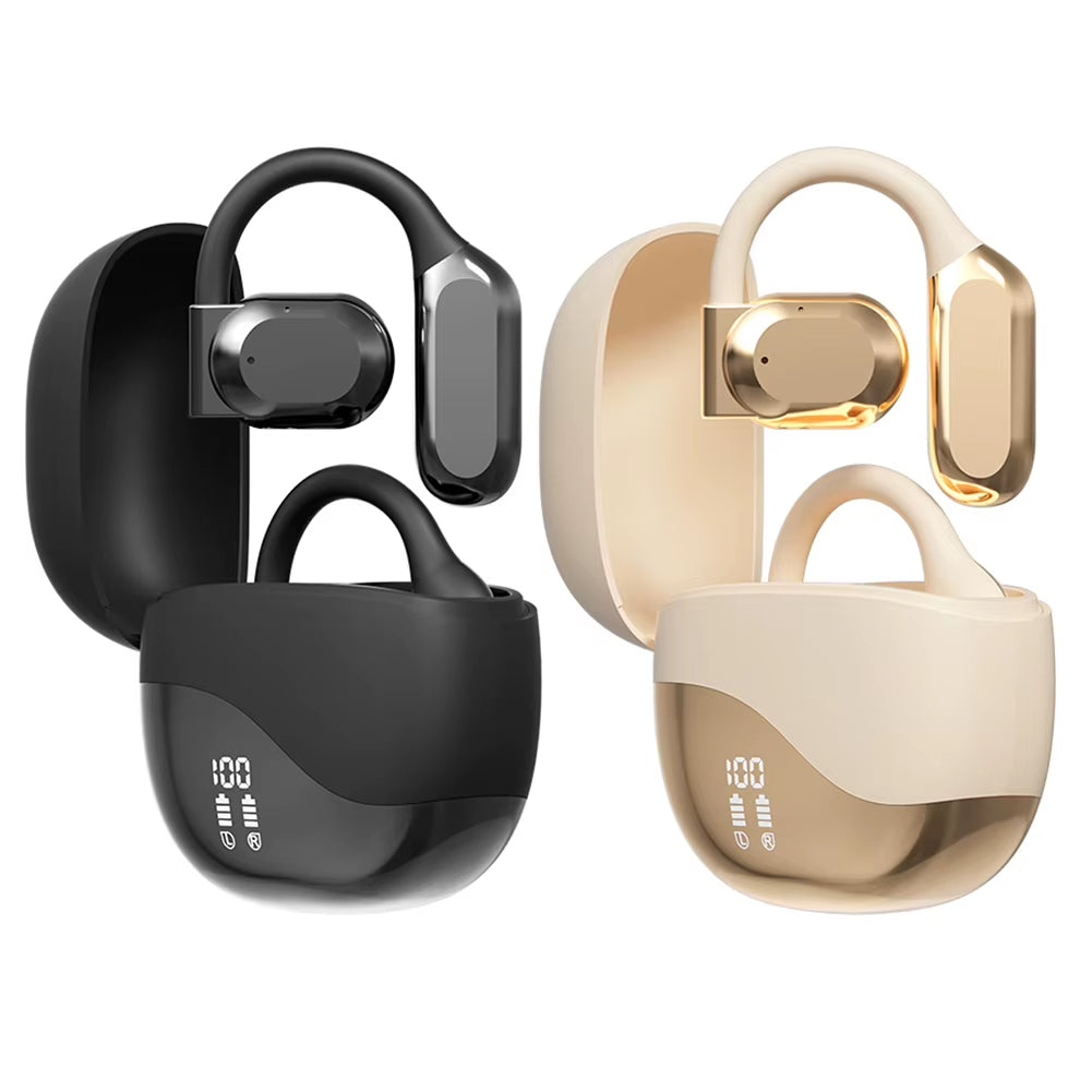 Real Time AI Translator Earbuds Bluetooth-Compatible 5.4 Translator Headset Noise Cancelling Translation Ear Hook for Business