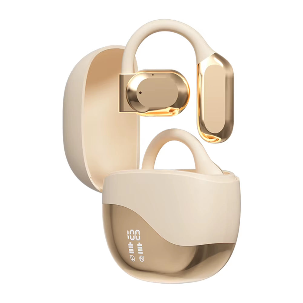 Real Time AI Translator Earbuds Bluetooth-Compatible 5.4 Translator Headset Noise Cancelling Translation Ear Hook for Business