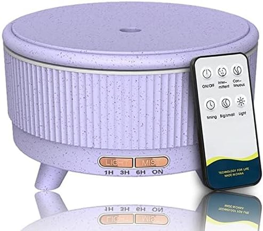 Diffusers for Essential Oils Large Room, 500Ml Aromatherapy Diffuser Cool Mist Humidifier with Remote Control,7 Colors Lights & 3 Mist Mode Waterless Auto off for Women Office Home Black