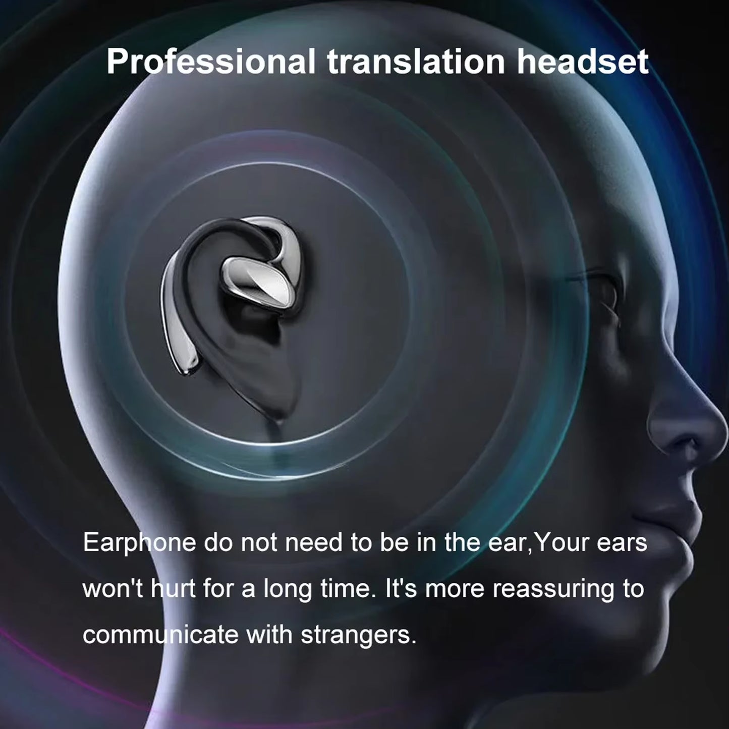 AONEZ Intelligent 144-Language High-Precision Wireless Bluetooth Bidirectional Translation Equipment M8 Language Headset