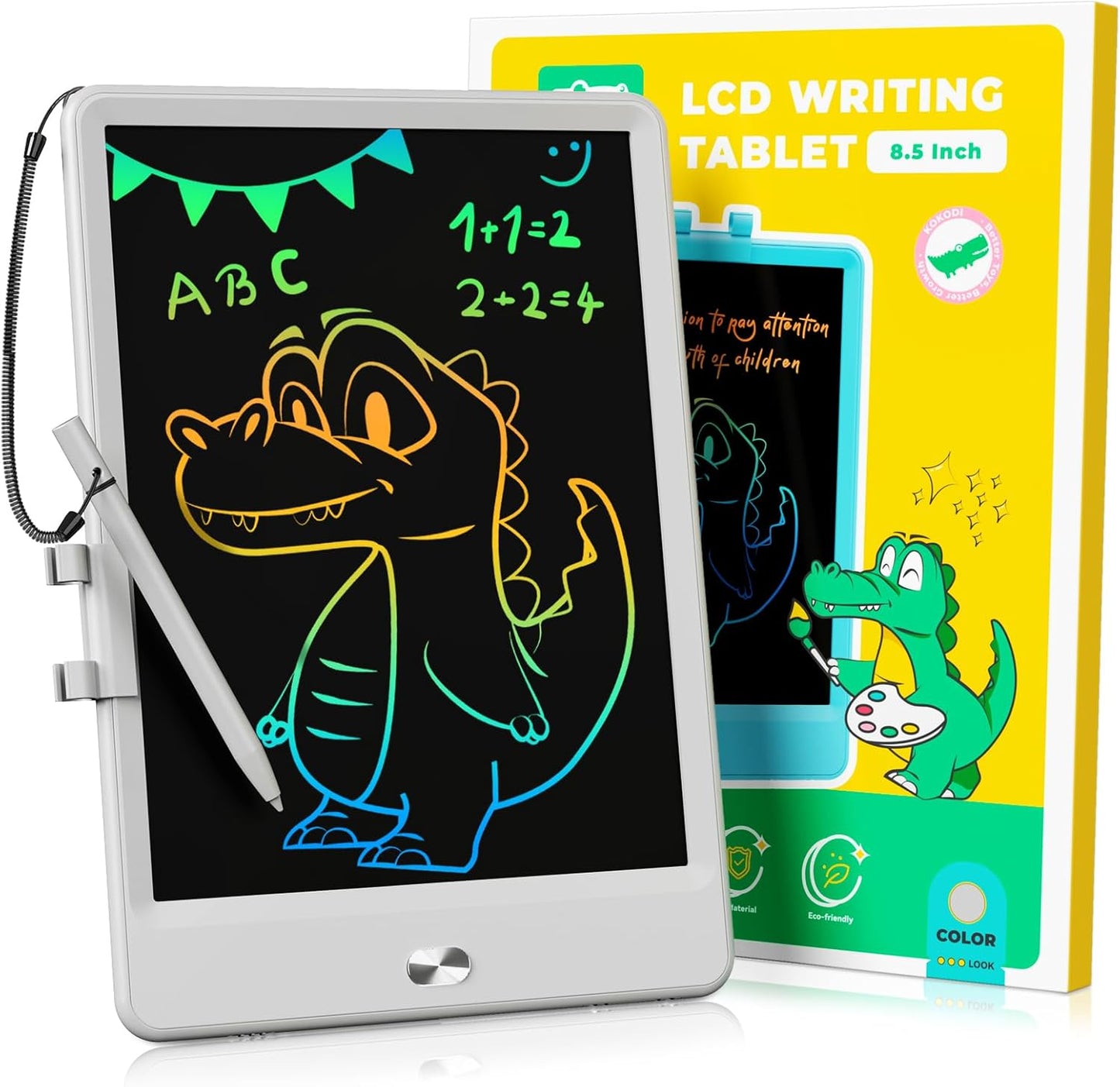 LCD Writing Tablet, 8.5 Inch Toddler Doodle Board Drawing Tablet, Erasable Reusable Electronic Drawing Pads, Educational and Learning Toy for 3-8 Years Old Boy and Girls (Pink)