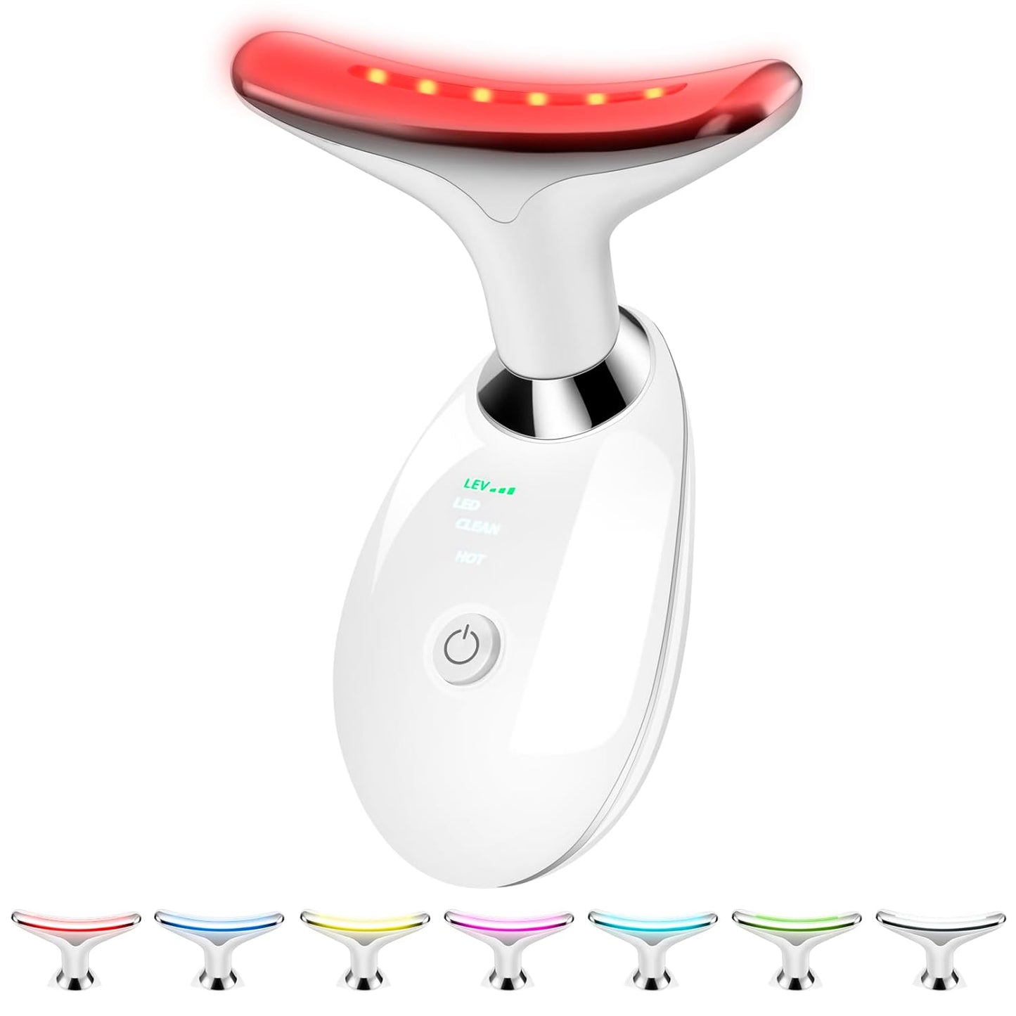 Face and Neck Massager, 3 Color Led Face Neck Massager, Multifunctional Facial Skin Care Tool, Ideal for Home Skin Care